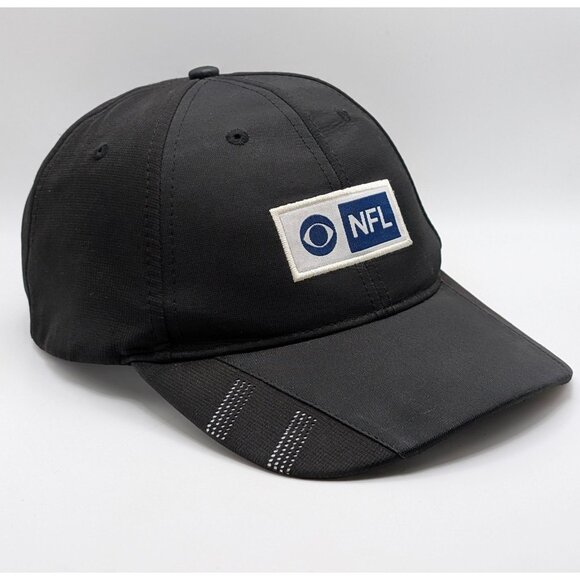 NFL CBS Sports Black Strap Back Hat Cap Football Mens Clean Up Dad Adjustable - Picture 1 of 5